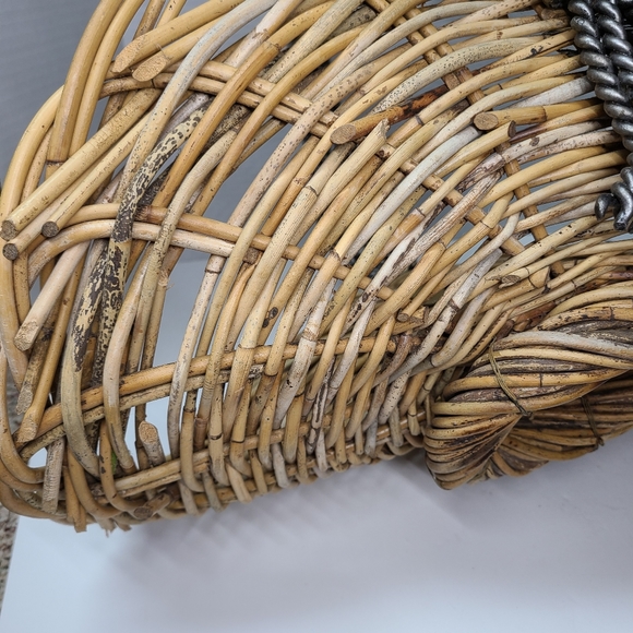 Vintage Maitland - Smith Reed Glass Wrought Iron Basket Floral - Picture 12 of 16